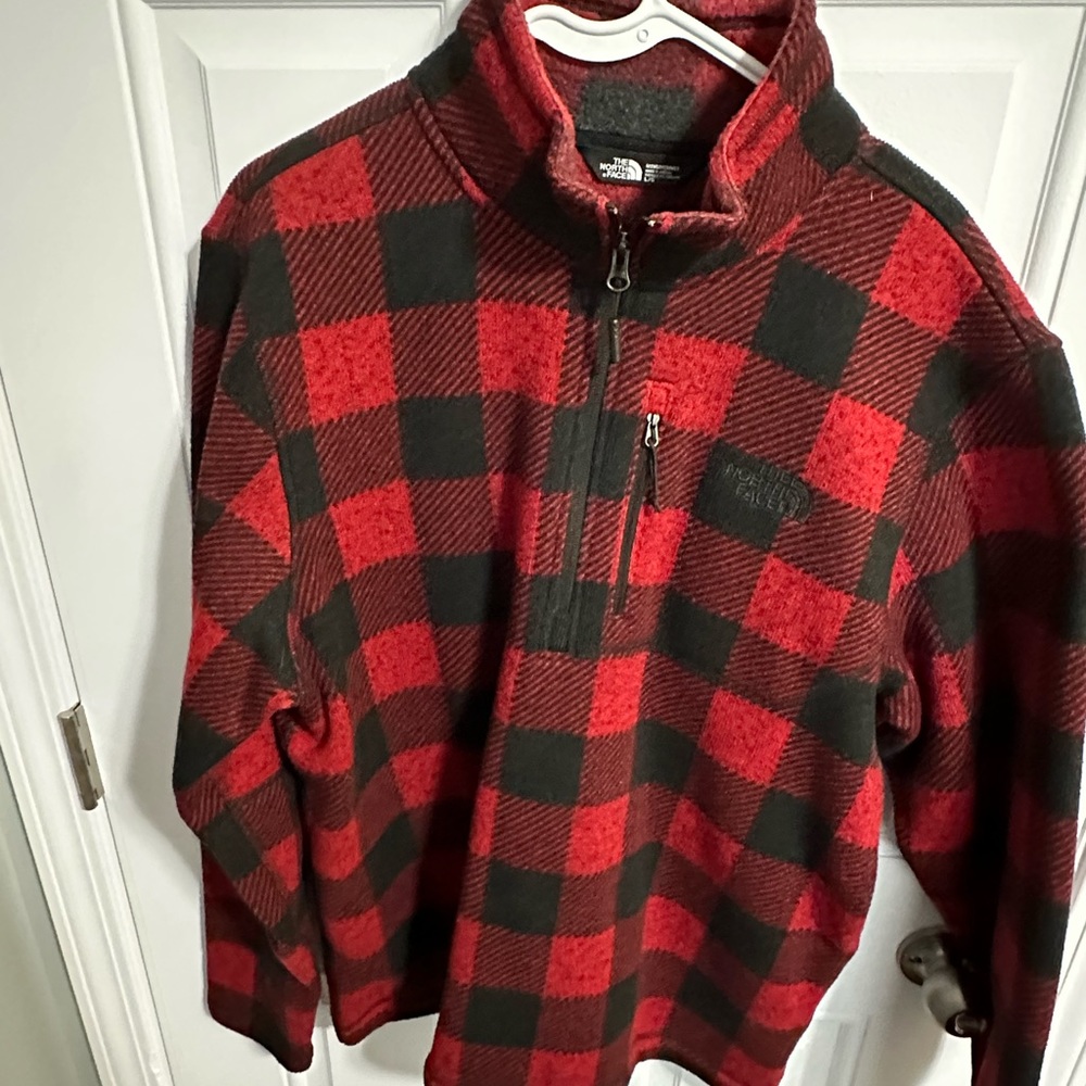 North Face Buffalo Plaid Quarter Zip